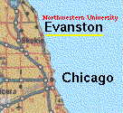[Landkarte mit Evanston und
	Chicago]